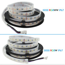 Bande de DC12V RGBW LED 5050 60LED / m 5M LED Tape 4 couleur dans IP67 imperméable à l&#39;eau